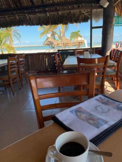 Oceanfront Casita Coral Apartment Chelem Bagian luar foto