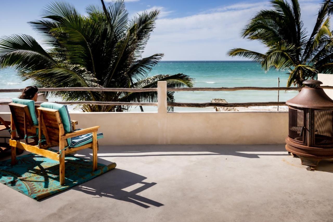 Oceanfront Casita Coral Apartment Chelem Bagian luar foto